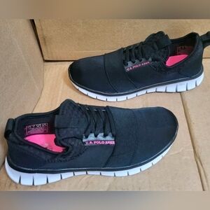 U.S. Polo Assn. Black/Pink Sneakers Women Size 7.5